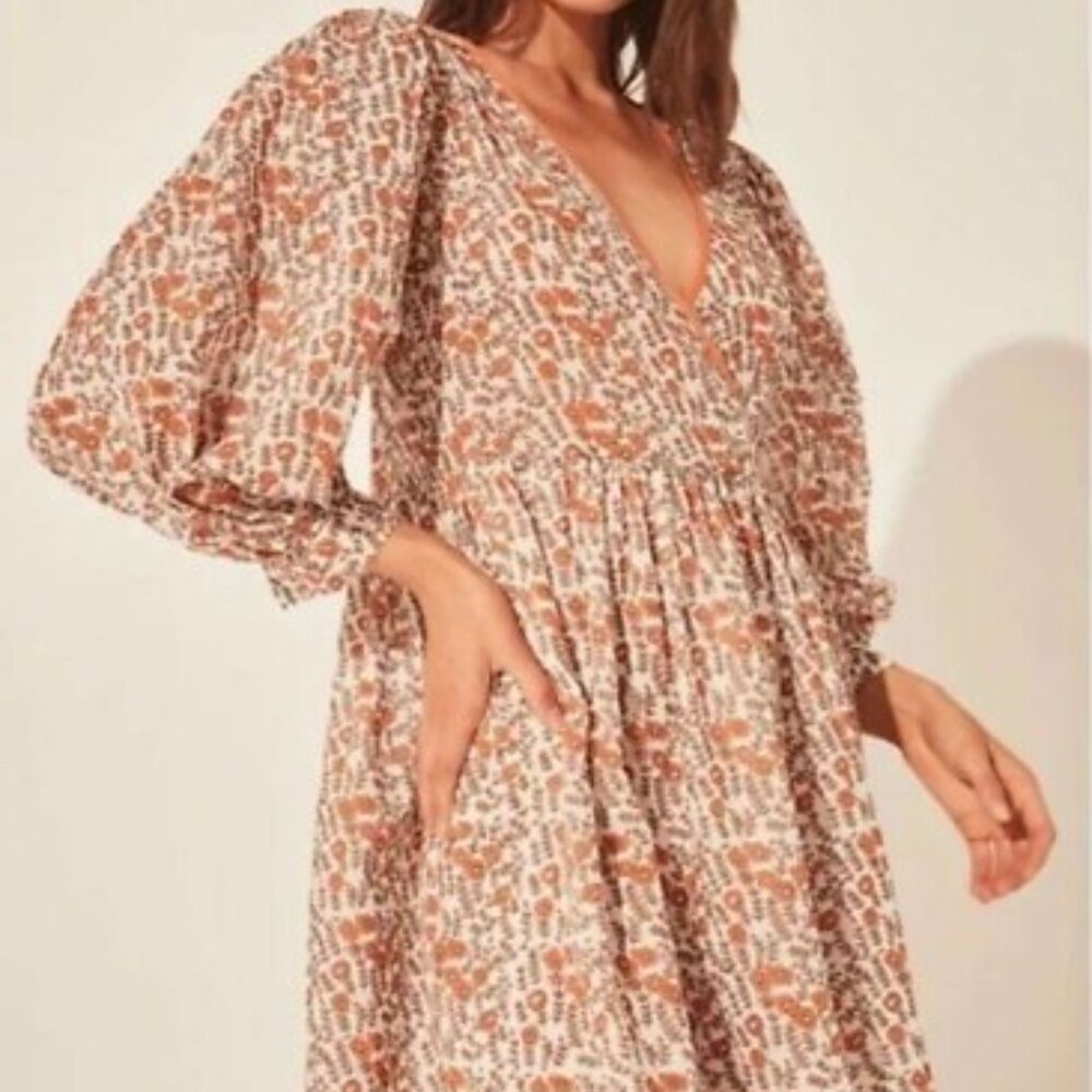 NWT Daughters of India Binita Mini Cotton Dress in Size Small